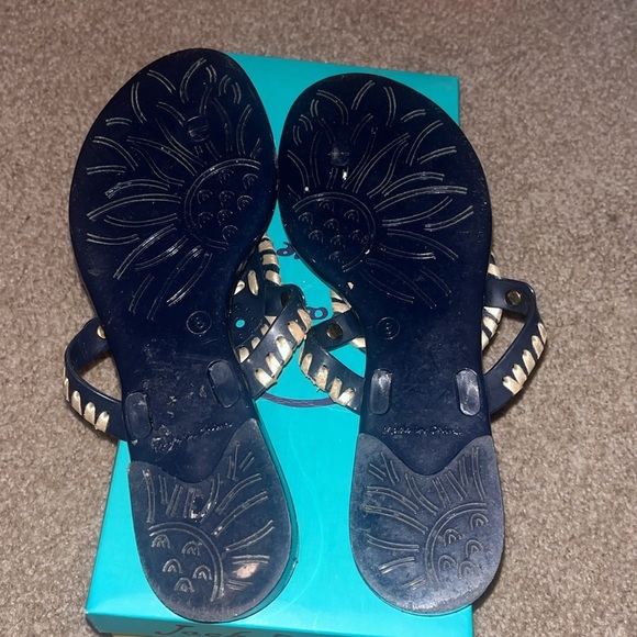 Jack Rogers Navy and Gold Jelly Sandals - Picture 5 of 5